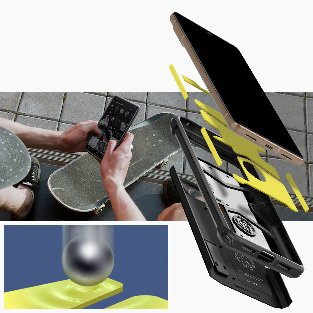 Oryginalne etui od marki Spigen z serii Tough Armor dla Pixel 7 Pro